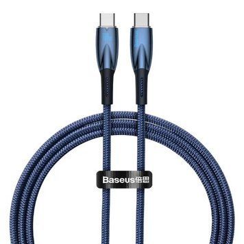 Кабель Baseus Glimmer Series Fast Charging Data Cable Type-C to Type-C 100W 1m Blue (CADH000703) [805496]