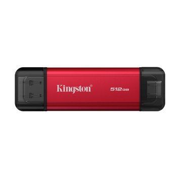 Портативний SSD Kingston Dual USB-A/C 512GB Dual Portable 1050MB/s USB 3.2 Gen 2 Red/Black (SPSD/512GB) [805727]