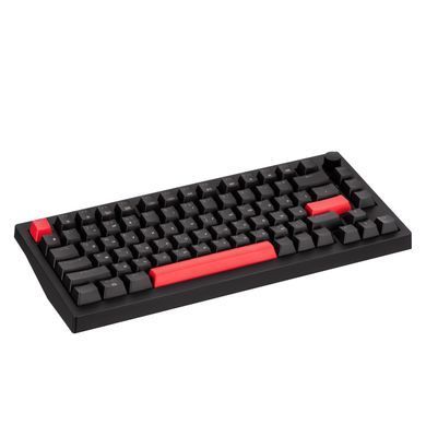Клавіатура механічна Lemokey X4 84Key, Keychron Brown, USB-A, QMK/VIA, EN/UKR, Red led, чорний (X4-A3-UA) [103647]