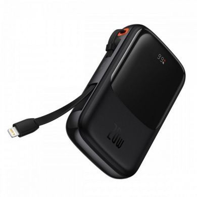 Зовнішній акумулятор Baseus Qpow Pro Digital Display Fast Charge 10000mAh 20W (Type-C cable) Black (PPQD020001) [806521]