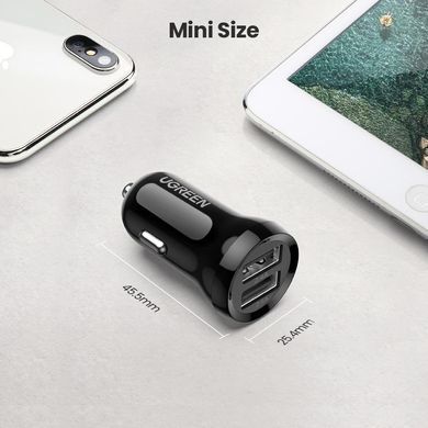 Автомобільний зарядний пристрій Ugreen ED018 24W 2xUSB Car Charger (Black) (UGR-50875) [201861]