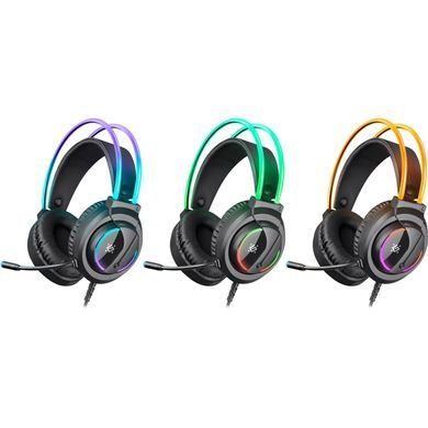 Ігрова гарнітура Defender Flame RGB, кабель 2 м, чорна (64555) [401736]