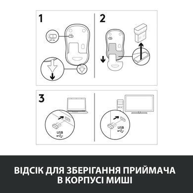 Миша бездротова Logitech M185 Grey (910-002238) [606288]
