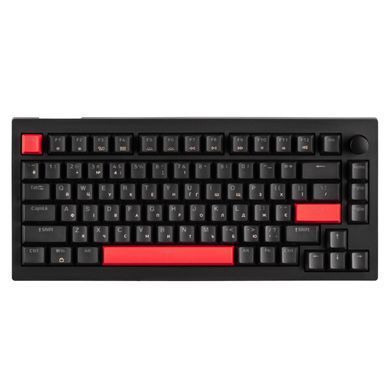 Клавіатура механічна Lemokey X4 84Key, Keychron Brown, USB-A, QMK/VIA, EN/UKR, Red led, чорний (X4-A3-UA) [103647]