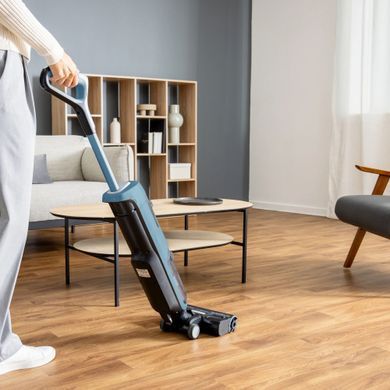 Пилосос Rowenta безпровідний миючий X-Clean 2, 120Вт, конт пил -0.44л, конт для води-0.73л, автон. робота до 35хв, вага-5кг, НЕРА, чорно-блакитний (GZ2271E0) [112861]