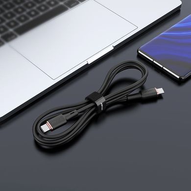Кабель ACEFAST C2-03 Type-C to Type-C 3A, 60W, 1.2m, silicone, zinc connectors, Black (6974316280729) [802471]