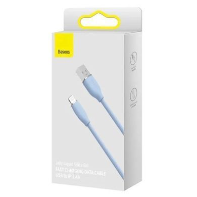 Кабель Baseus Jelly Liquid Silica Gel Fast Charging Data Cable USB to iP 2.4A 2m Blue (CAGD000103) [802338]