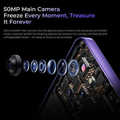 Смартфон Oukitel C6 5G 6.8" HD+ /12GB/512GB/ Dimensity 6300 /5150mAh/ 50+5Мп / Purple (C6_5G_12_512_PL) [405317]