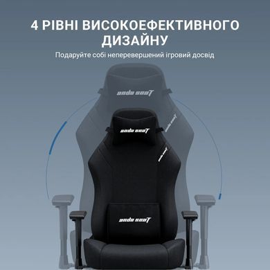 Крісло для геймерів Anda Seat Luna Pro Size L Black Fabric (AD18T-44-B-F) [618014]
