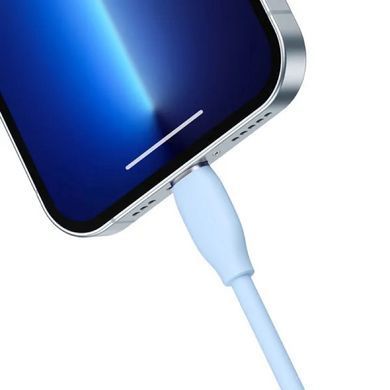 Кабель Baseus Jelly Liquid Silica Gel Fast Charging Data Cable USB to iP 2.4A 2m Blue (CAGD000103) [802338]