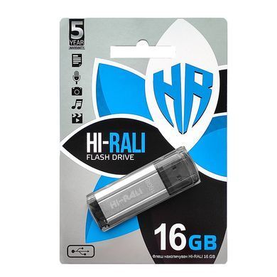Флеш-накопичувач USB 16GB Hi-Rali Stark Series Silver (HI-16GBSTSL) [607128]