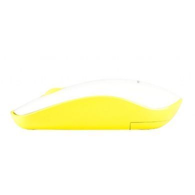 Мишка Modecom MC-WM112, бездротова, 3кн., 1600dpi, біло-жовта (M-MC-WM112-290) [401144]