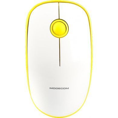 Мишка Modecom MC-WM112, бездротова, 3кн., 1600dpi, біло-жовта (M-MC-WM112-290) [401144]