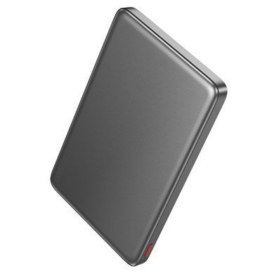Зовнішній акумулятор HOCO Q26 Joy PD20W magnetic fast charging power bank(5000mAh) metal gray (6942007624039) [806293]