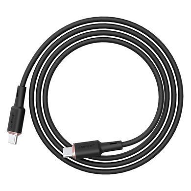Кабель ACEFAST C2-03 Type-C to Type-C 3A, 60W, 1.2m, silicone, zinc connectors, Black (6974316280729) [802471]