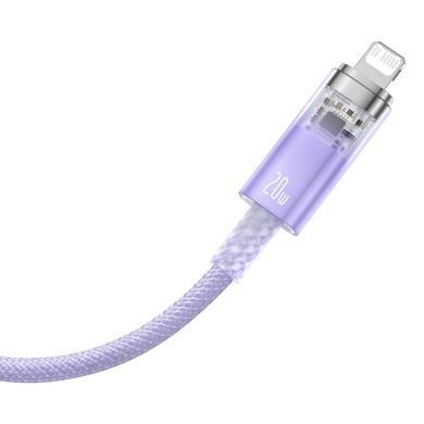 Кабель Baseus Explorer Series Fast Charging Cable with Smart Temperature Control Type-C to iP 20W 1m Purple (CATS010205) [802601]