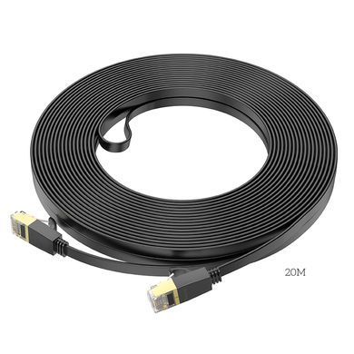 Мережевий кабель HOCO US07 General pure copper flat network cable(L=20M) Black (6931474780720) [803608]