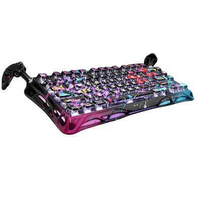 Клавіатура механічна GravaStar Mercury V75 Pro 80keys, Magnetic Jade Gaming, 8K, USB-A, RGB, Neon Graffiti (GS_V75_PRO_CG_BLK) [113141]