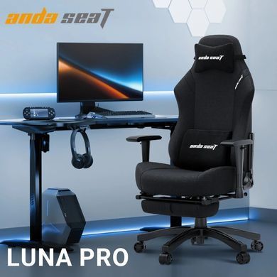 Крісло для геймерів Anda Seat Luna Pro Size L Black Fabric (AD18T-44-B-F) [618014]