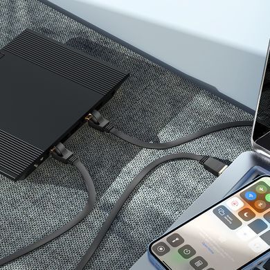 Мережевий кабель HOCO US07 General pure copper flat network cable(L=20M) Black (6931474780720) [803608]