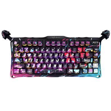 Клавіатура механічна GravaStar Mercury V75 Pro 80keys, Magnetic Jade Gaming, 8K, USB-A, RGB, Neon Graffiti (GS_V75_PRO_CG_BLK) [113141]