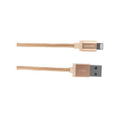Кабель Canyon USB - Lightning (M/M) 1 м, Gold (CNS-MFIC3GO) [603666]