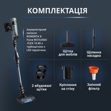 Акумуляторний пилосос Rowenta X-Force Flex 10.80 (RH7A35E0) [620126]