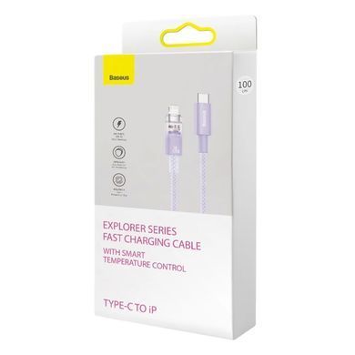 Кабель Baseus Explorer Series Fast Charging Cable with Smart Temperature Control Type-C to iP 20W 1m Purple (CATS010205) [802601]
