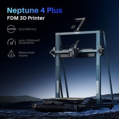 Друкарка 3D ELEGOO Neptune 4 Plus (FDM 1.75 mm 0.4 mm 320&times;320&times;385 mm WiFi WLAN USB сірий) (50.201.015300) [404736]