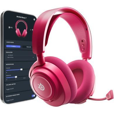 Ігрова гарнітура SteelSeries Arctis Nova 7X Gen 2 Wireless Magenta PC/PS/SW/MAC/MOB (61760) [405042]