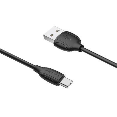 Кабель BOROFONE BX19 USB to Type-C 3A, 1m, PVC, TPE connectors, Black (6931474701794) [802218]