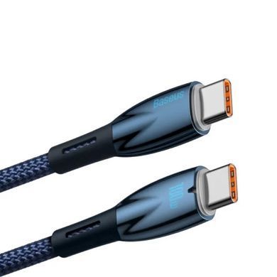 Кабель Baseus Glimmer Series Fast Charging Data Cable Type-C to Type-C 100W 1m Blue (CADH000703) [805496]