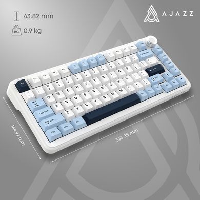 Клавіатура бездротова Ajazz AK820 Max Plus Day Dream Switch White (AK820MAX-DD-BWD) [612718]