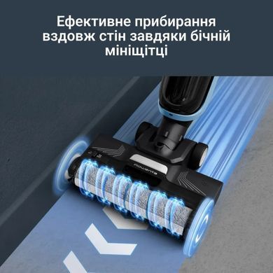 Пилосос Rowenta безпровідний миючий X-Clean 2, 120Вт, конт пил -0.44л, конт для води-0.73л, автон. робота до 35хв, вага-5кг, НЕРА, чорно-блакитний (GZ2271E0) [112861]