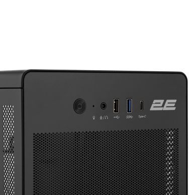 Корпус 2E Credo V285B без БЖ, 1xUSB3.0, 1х USB 2.0, 1xUSB Type-C, 1x120мм, VGA 300мм, mATX, чорний (2E-V285B) [109573]