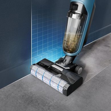 Пилосос Rowenta безпровідний миючий X-Clean 2, 120Вт, конт пил -0.44л, конт для води-0.73л, автон. робота до 35хв, вага-5кг, НЕРА, чорно-блакитний (GZ2271E0) [112861]
