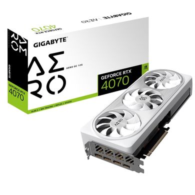 Відеокарта GIGABYTE GeForce RTX 4070 12GB GDDR6 AERO OC (GV-N4070AERO_OC-12GD)