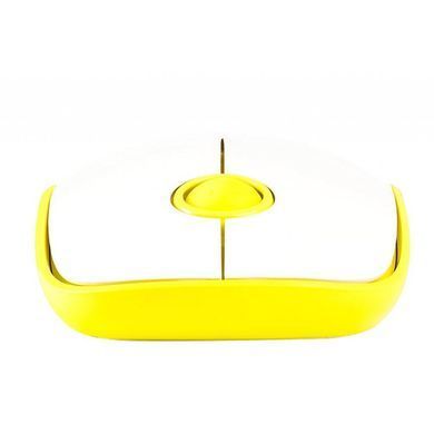 Мишка Modecom MC-WM112, бездротова, 3кн., 1600dpi, біло-жовта (M-MC-WM112-290) [401144]