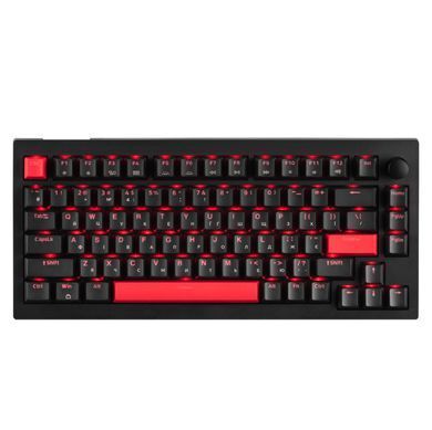 Клавіатура механічна Lemokey X4 84Key, Keychron Brown, USB-A, QMK/VIA, EN/UKR, Red led, чорний (X4-A3-UA) [103647]