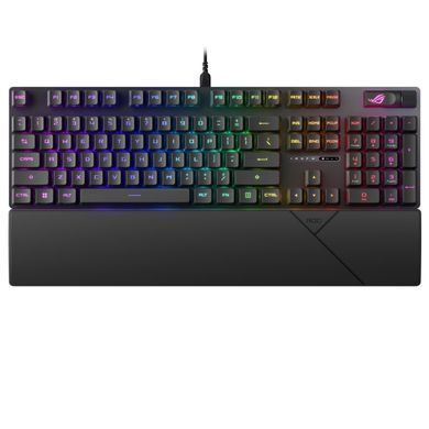 Клавіатура механічна ASUS ROG Strix Scope II, 105key, RX Red, USB-A, EN/RU/UK, RGB, чорний (90MP0350-BKMA00) [103597]