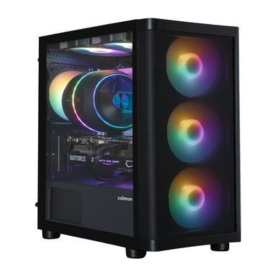 Корпус Zalman M4 SE без БЖ, 1xUSB3.0, 2xUSB2.0, 6x120мм FRGB, VGA 320мм, LCS ready, TG Side Panel, mATX, чорний (M4SEBLACK) [113936]