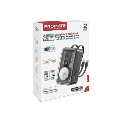 Універсальна мобільна батарея Promate Mavrix 10000mAh 35W Black (mavrix.black) [603481]