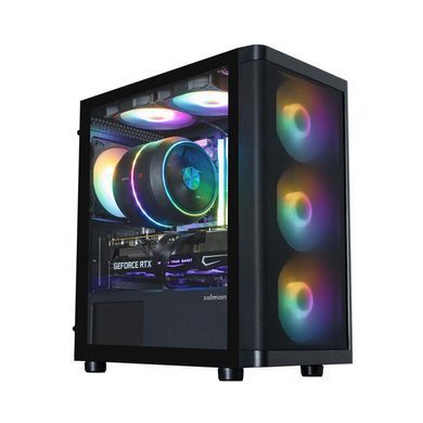 Корпус Zalman M4 SE без БЖ, 1xUSB3.0, 2xUSB2.0, 6x120мм FRGB, VGA 320мм, LCS ready, TG Side Panel, mATX, чорний (M4SEBLACK) [113936]