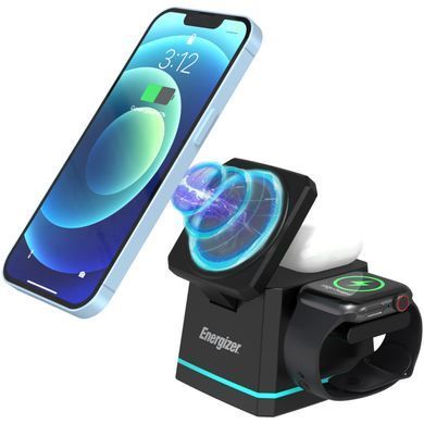 Зарядний пристрій Wireless 15W 3-in-1 Fast Charger black Energizer (WCP307) [404665]