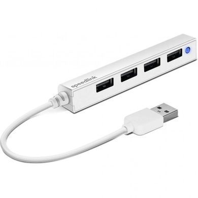 USB-хаб SpeedLink Snappy Slim 4 ports White (SL-140000-WE) [605104]