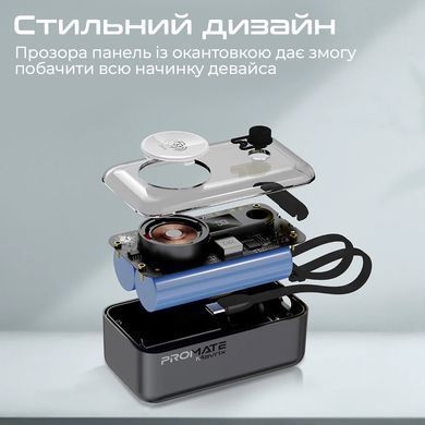 Універсальна мобільна батарея Promate Mavrix 10000mAh 35W Black (mavrix.black) [603481]