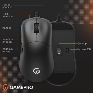 Миша GamePro Black (GM690B) [606727]