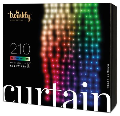 Гірлянда Smart LED Twinkly Curtain RGBW 210 (TWW210SPP-TEU)