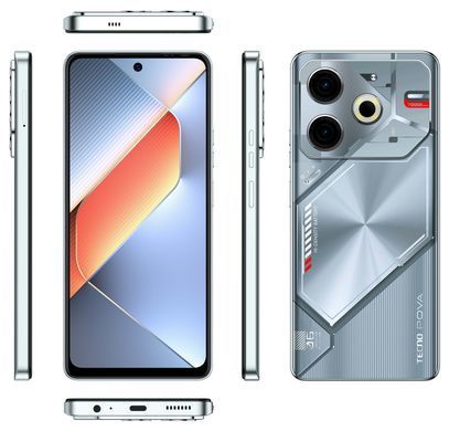 Смартфон TECNO POVA 6 NEO (LI6) 6.78" 8/256ГБ, 2SIM, 7000мА&bull;год, Starry Silver (4894947023637) [11245]