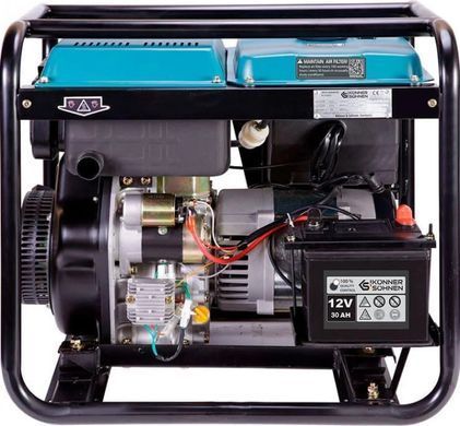 Генератор дизельний Konner&Sohnen KS 6100HDE (EURO V), 230В, 5.5/5.0кВт, електростартер, передстартовий підігрів, 107кг (KS6100HDE) [112773]